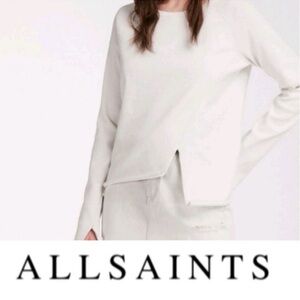 All Saints asymmetric Pelo Sweatshirt tunic top long sleeve pull over